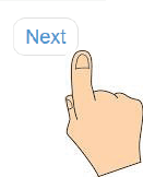 Picture of a finger selecting the Next button
